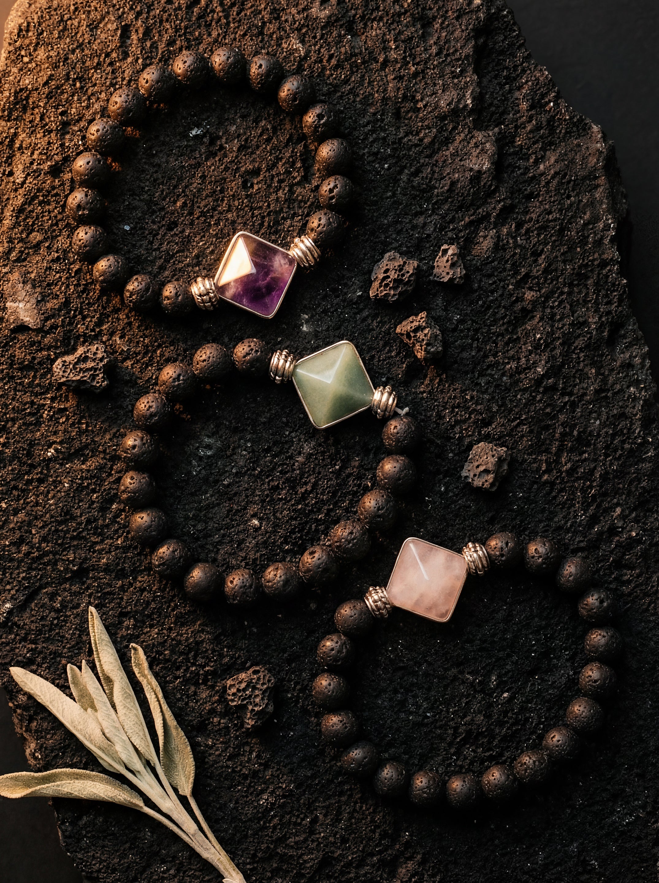 Aligned Path Pyramid Bracelet